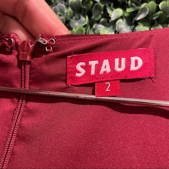 NWT Staud Maroon Lido Dress In Garnet 2 - Picture 7 of 8